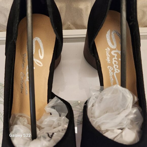 NWT Sbicca Volin Mule Black Teardrop Stacked Heel Suede Leather. Various - Picture 9 of 14